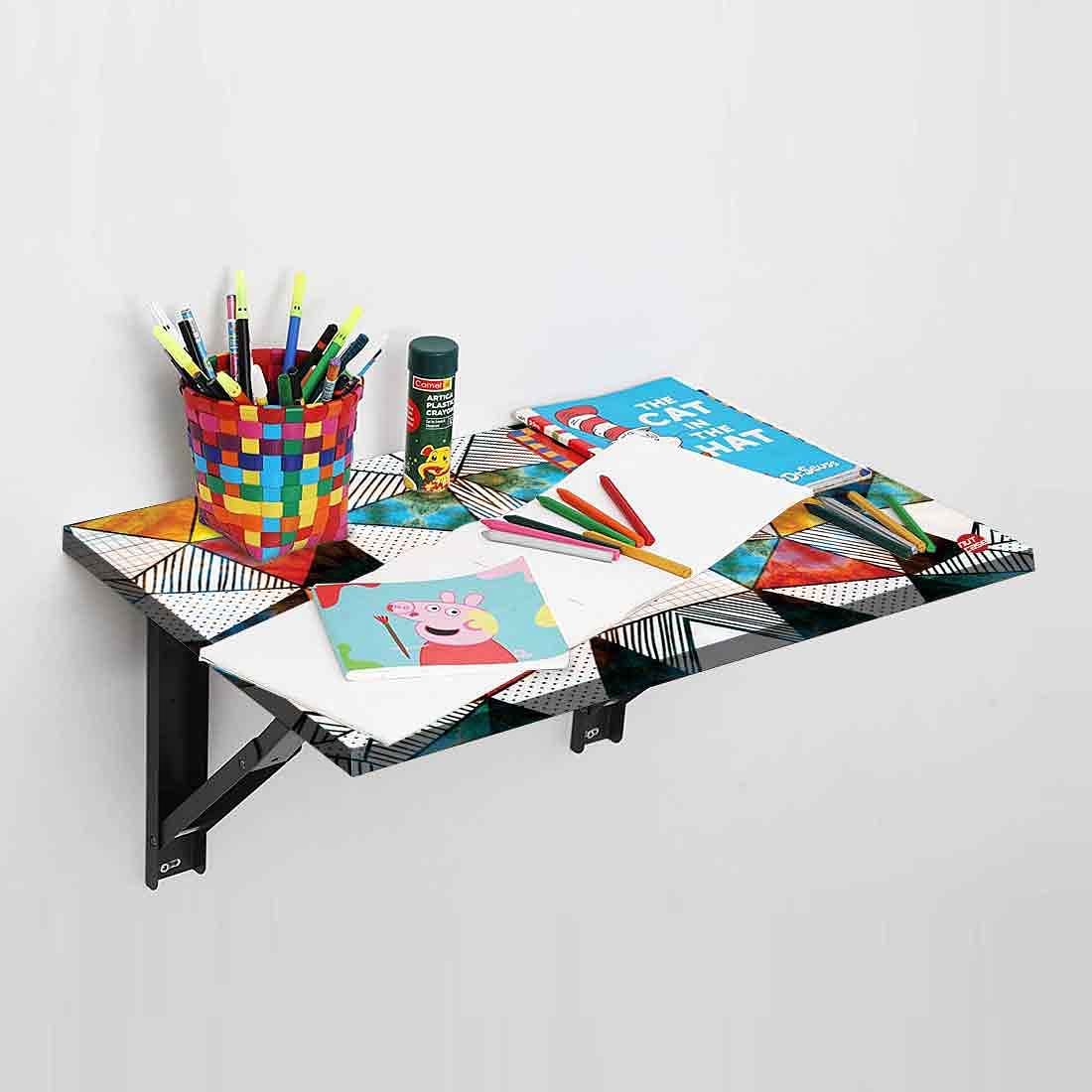 Wall Mounted Study Table for Work From Home - Stone  Chips - Image 3