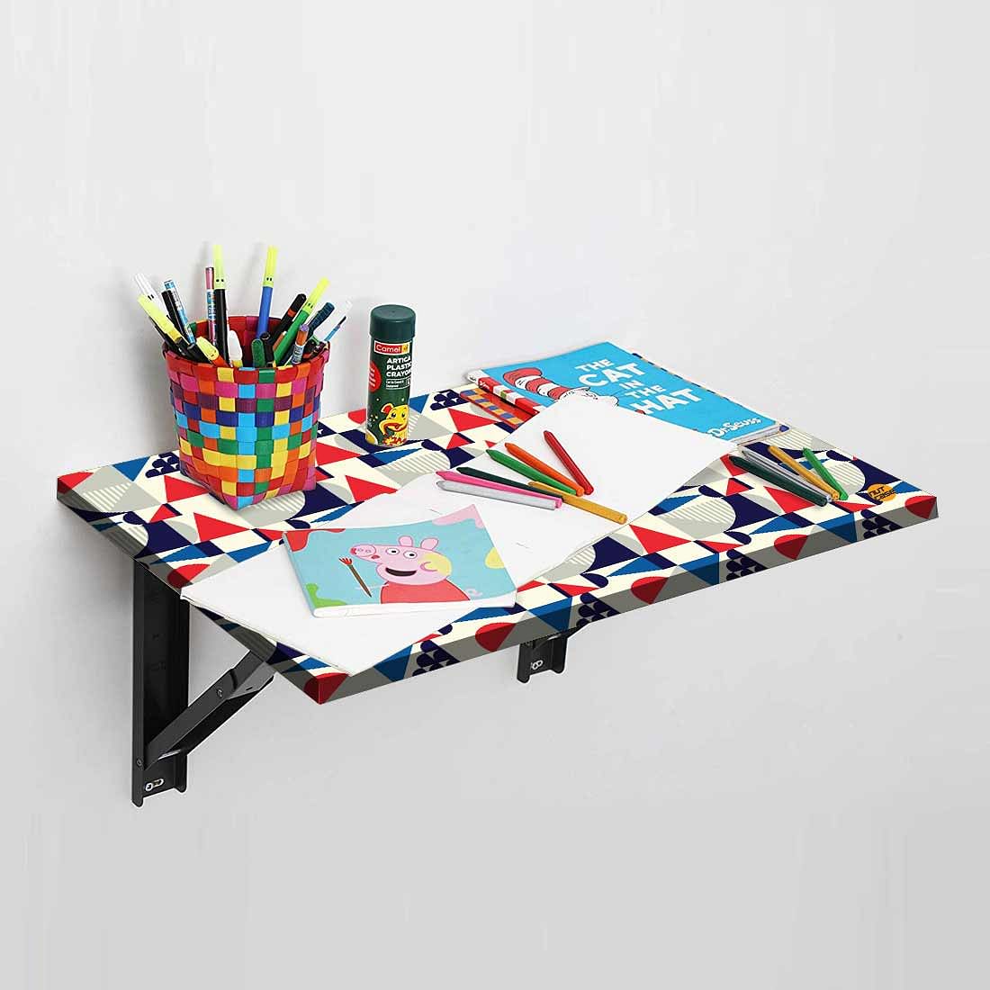 Wall Mounted Table for WFH - Retro Geometric - Image 3