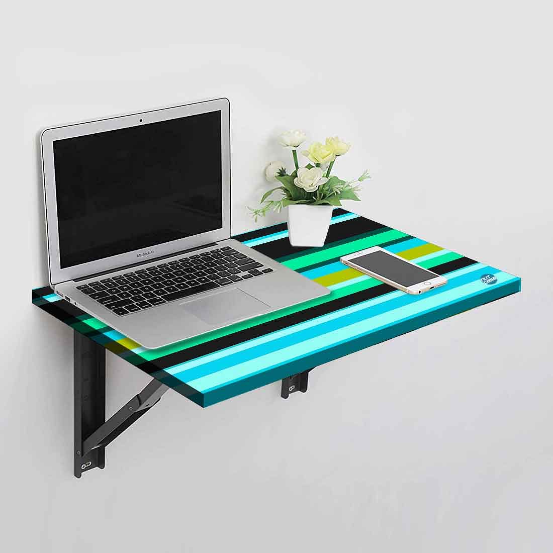 Foldable Study Table Wall Mounted - Neon Lines - Image 2