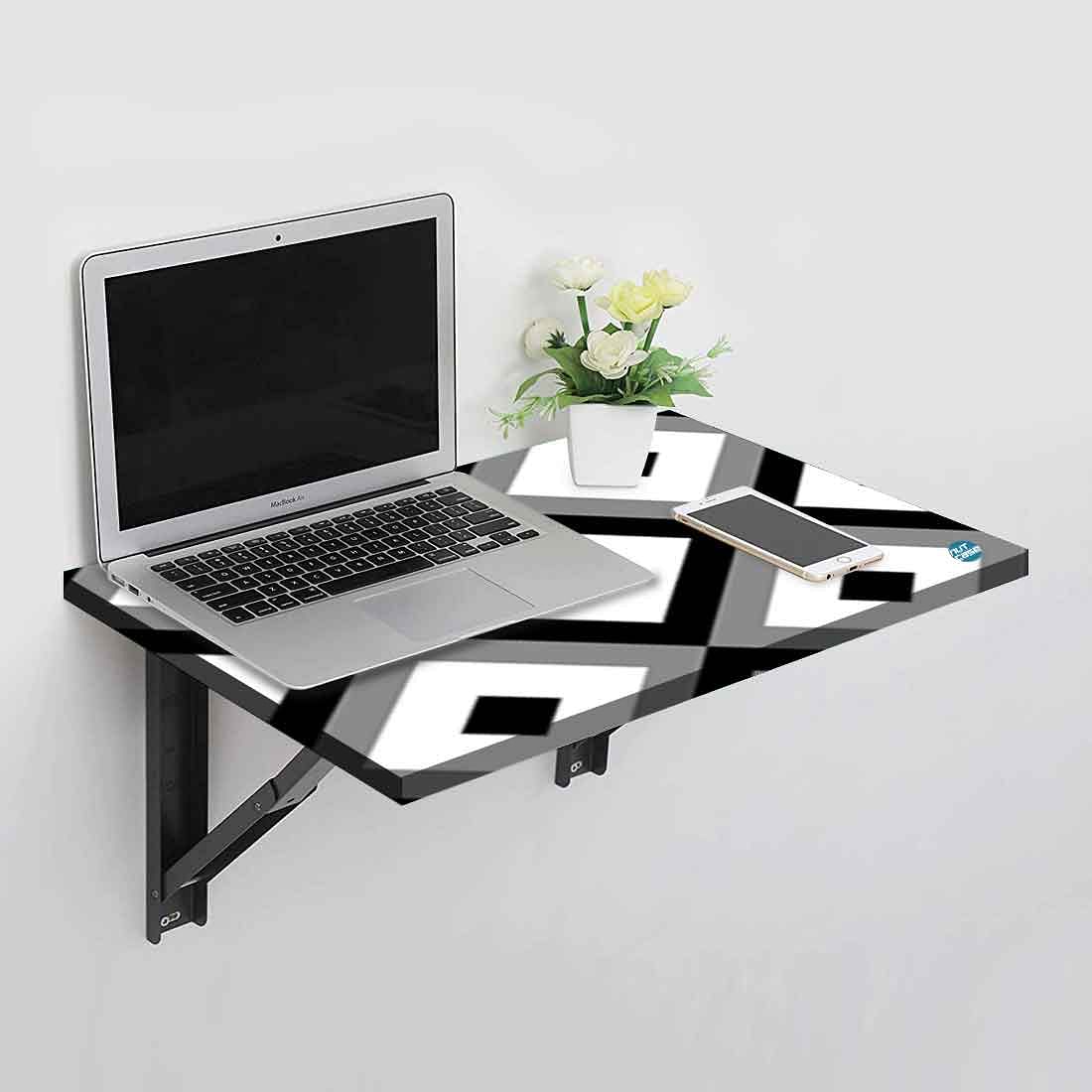Kids Wall Mounted Study Table -  Diamond Black White - Image 2