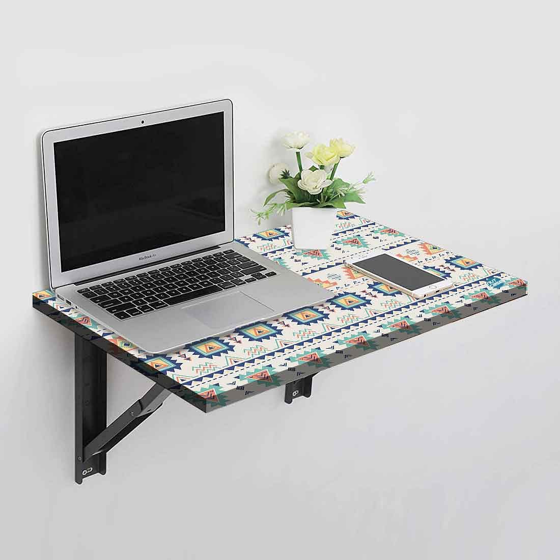 Wall Mounted Folding Study Table -  Aztec Pastel - Image 2