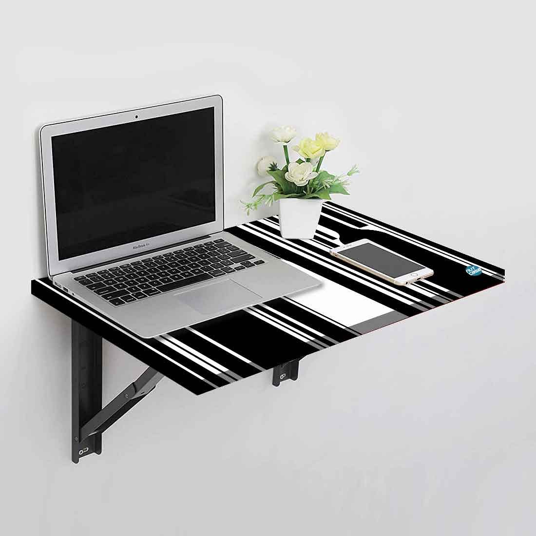 Wall Folding Study Table Mounted Table - - Wine - Image 2