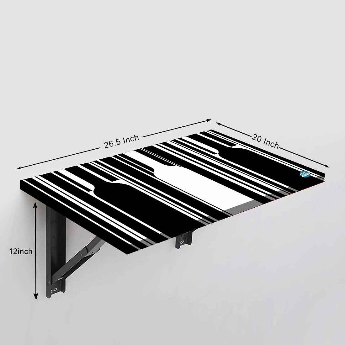 Wall Folding Study Table Mounted Table - - Wine - Image 4