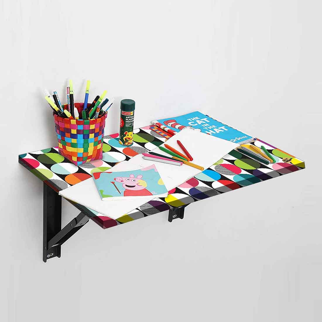 Foldable Study Table Wall Mounted -  Retro  Design - Image 3