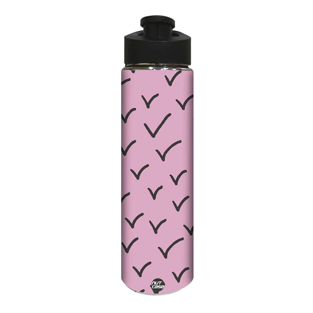 Water Bottle for Kids - Black Check Mark