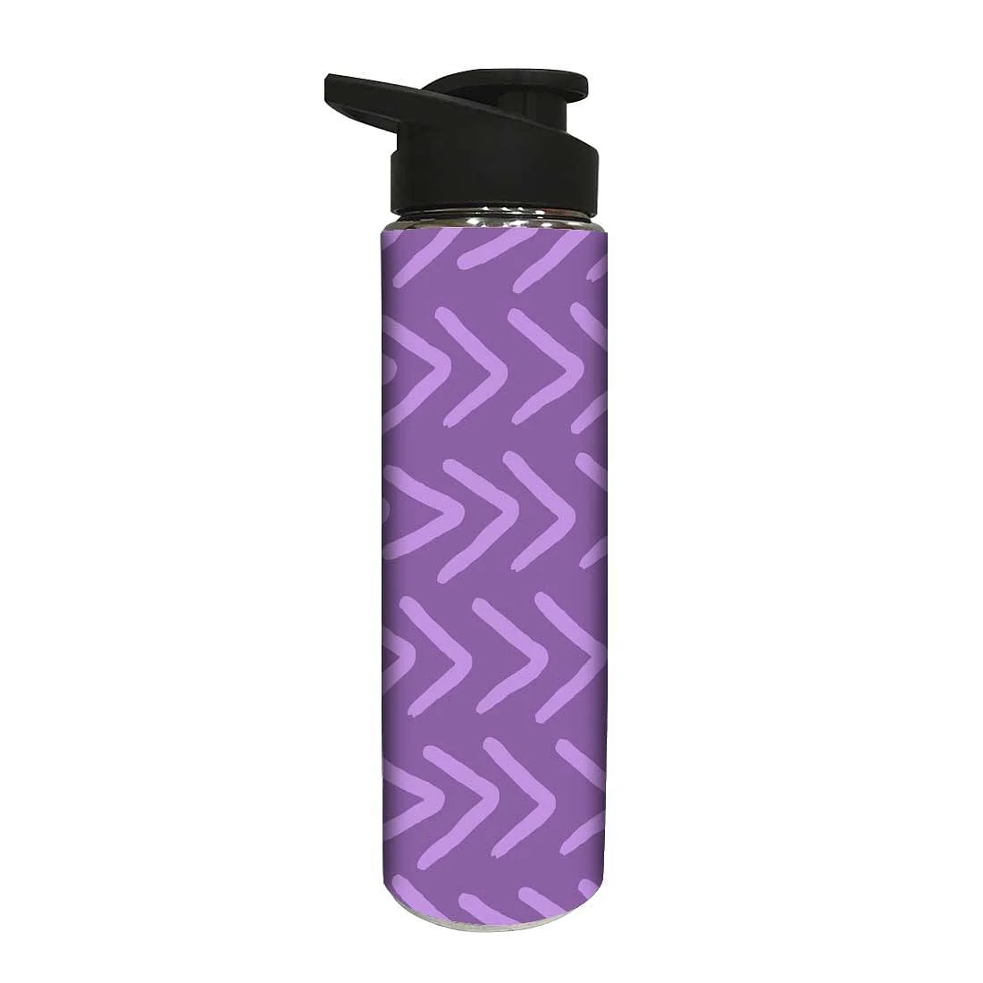 Stainless Steel Water Bottle - Purple Design - Image 2
