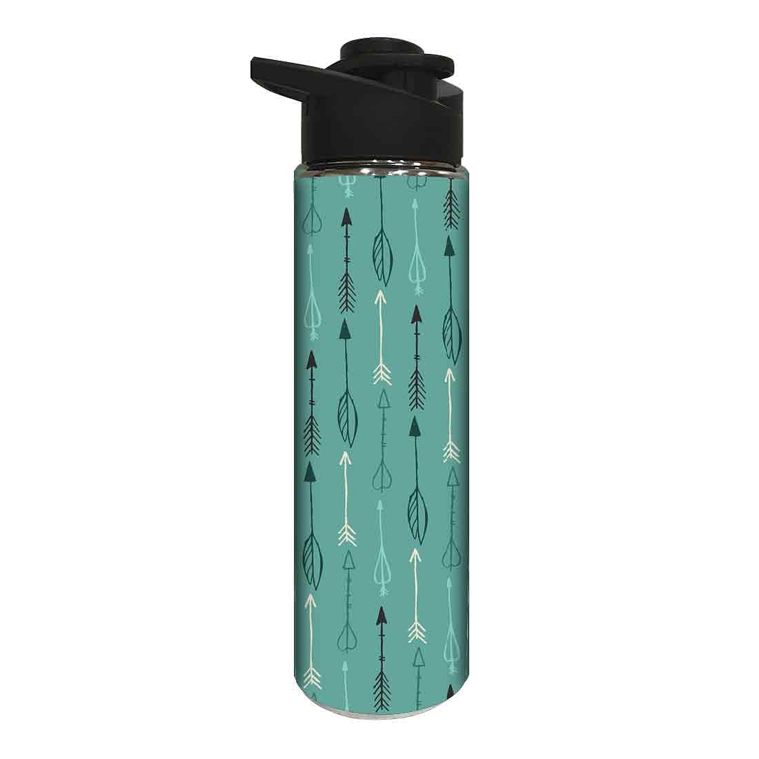 Designer Stainless Steel Sipper Bottle -  Arrow with Green Background - Image 2