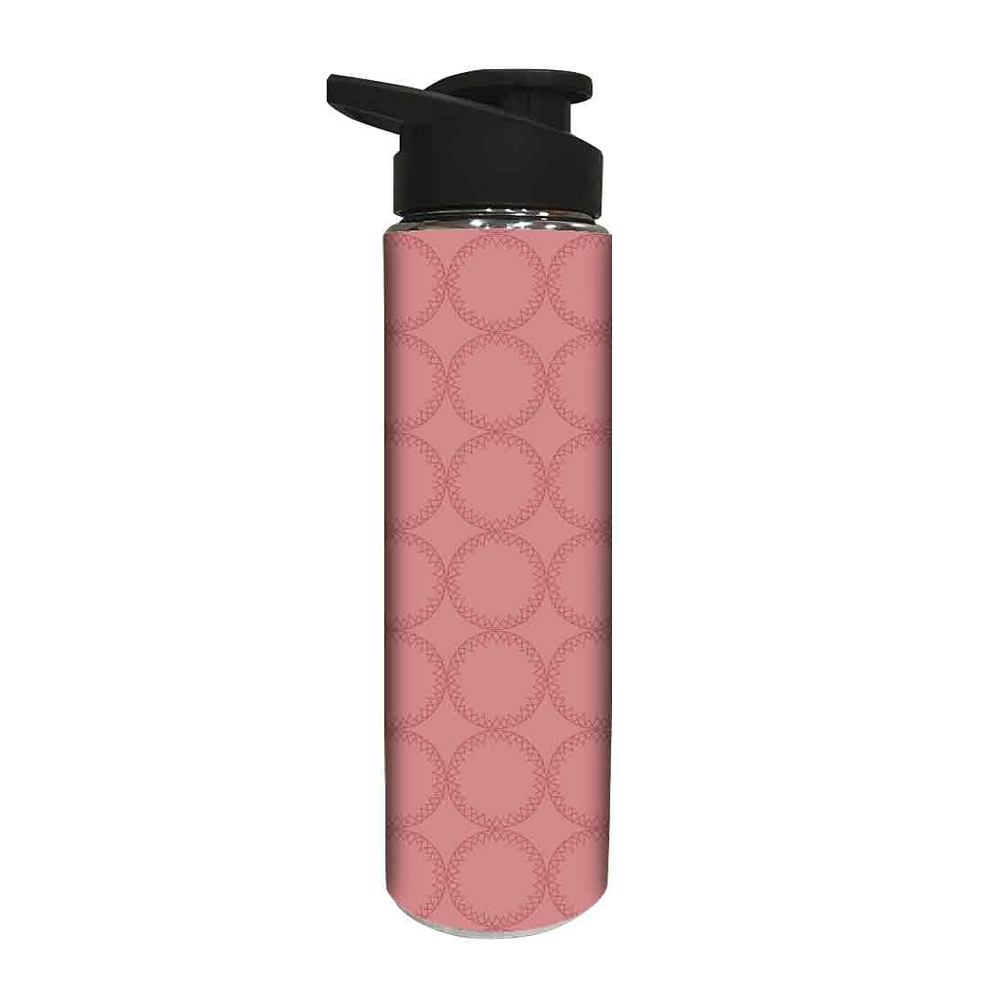 Stainless Steel Sipper Bottle - Peach Pattern Circle - Image 2