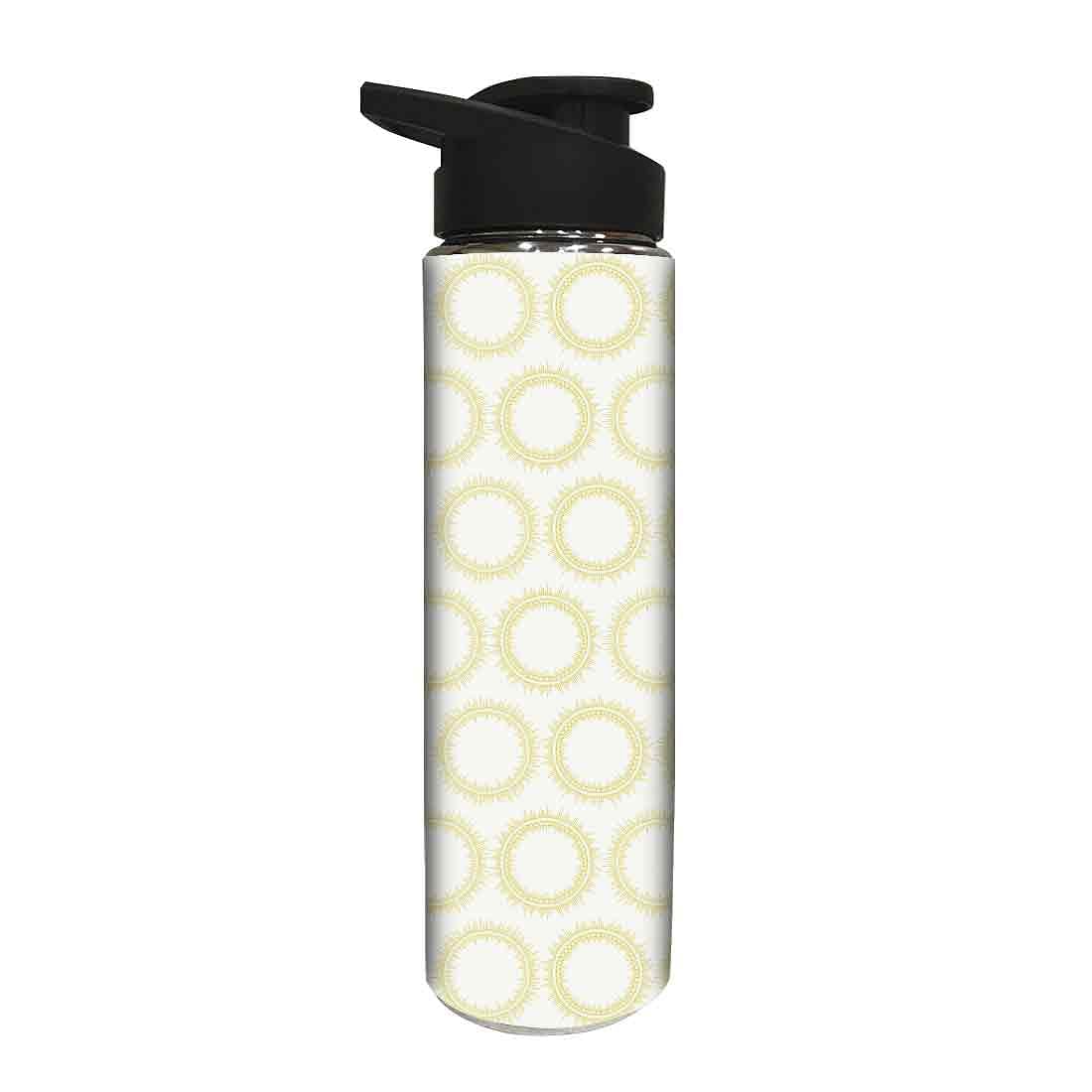 Designer Sipper Bottle for Kids -  Yellow Pattern Circle - Image 2