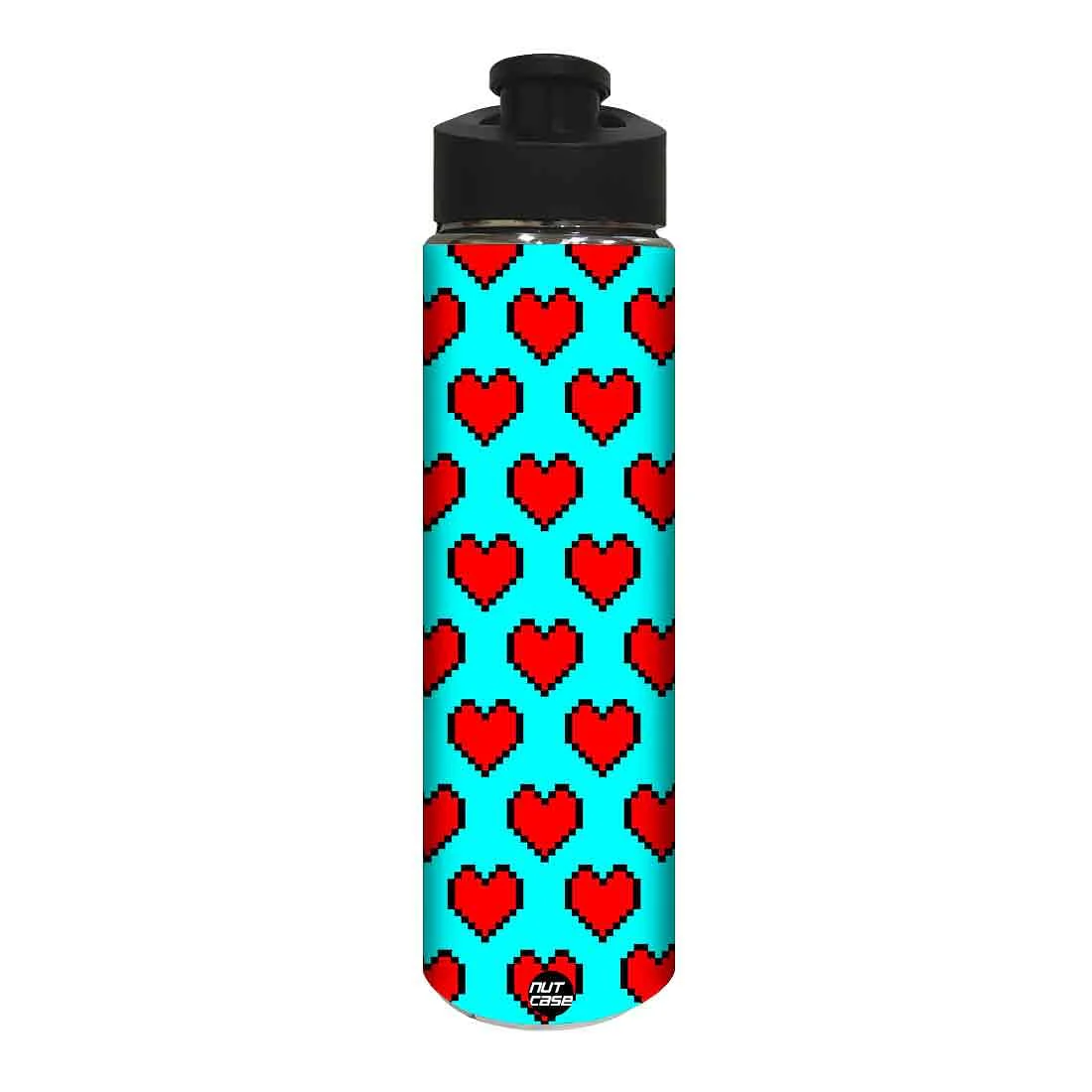 Designer Stainless Steel Water Bottle - Red Heart