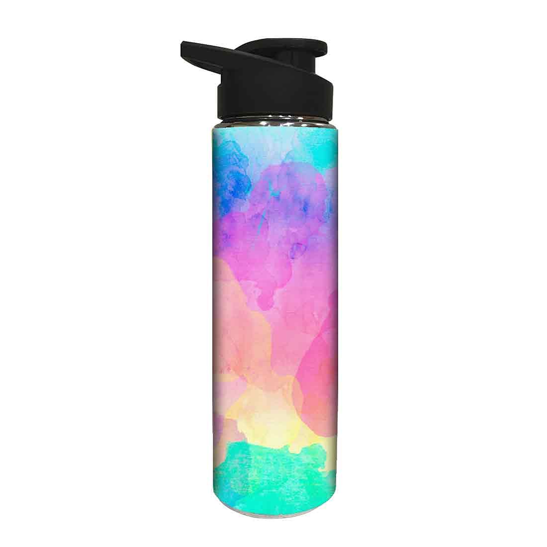 Water Bottle for Kids - Pink and Blue Watercolor - Image 2