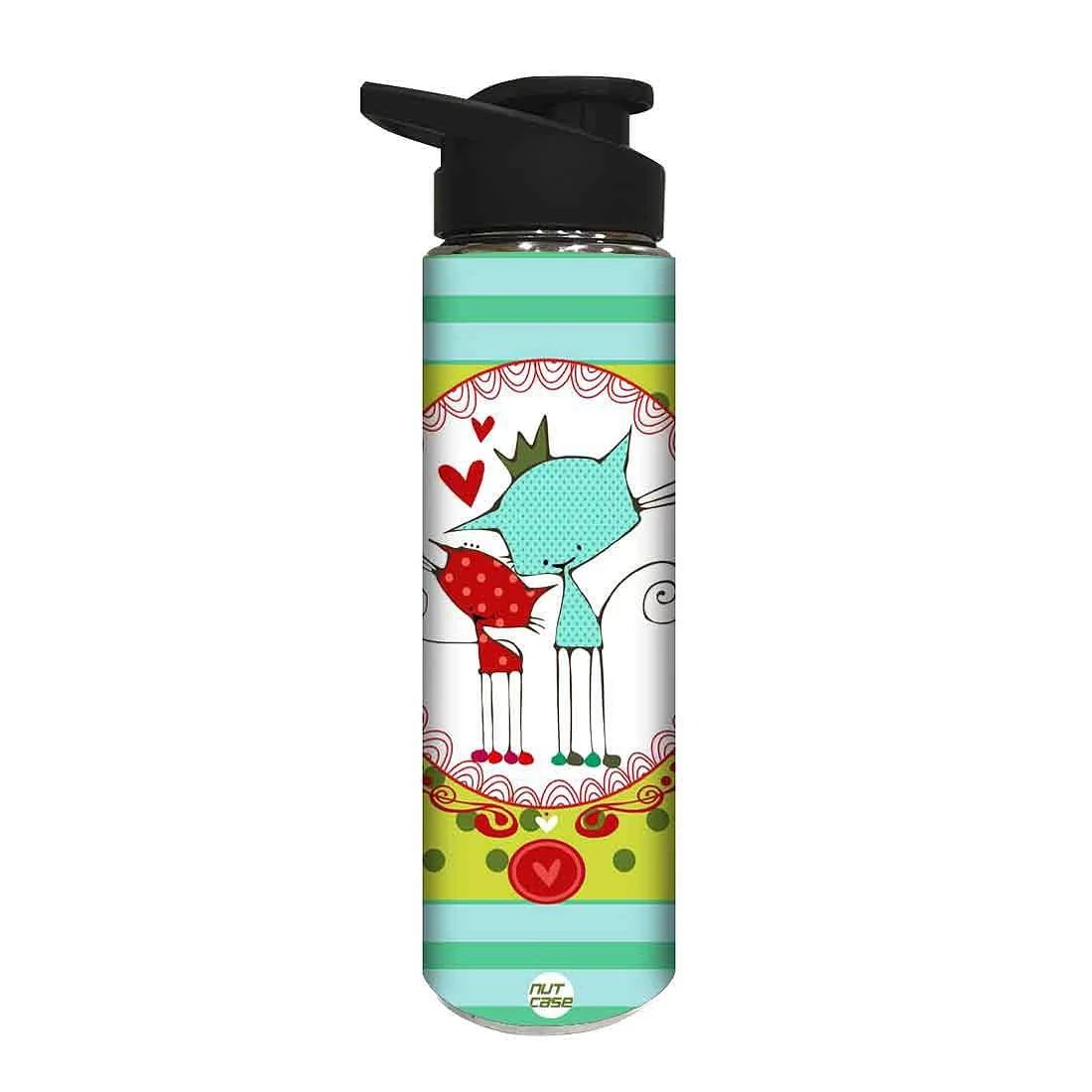 Designer Stainless Steel Water Bottle -  Beautiful Cats - Image 2