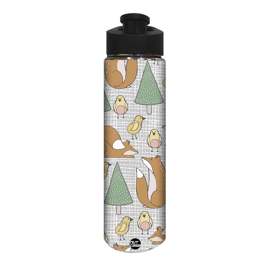 Designer Stainless Steel Water Bottle - Chick and Christmas Tree