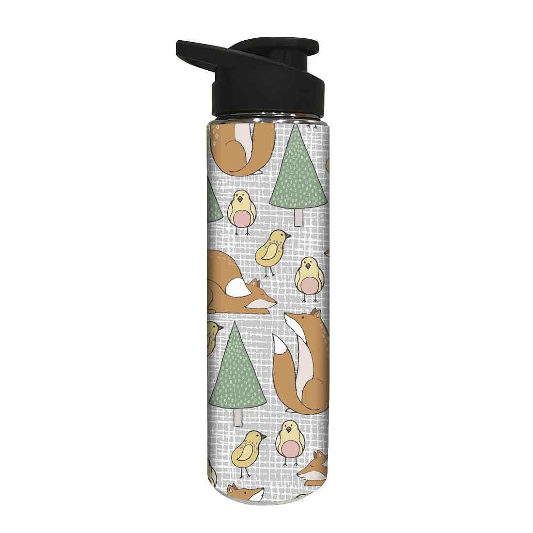 Designer Stainless Steel Water Bottle - Chick and Christmas Tree - Image 2