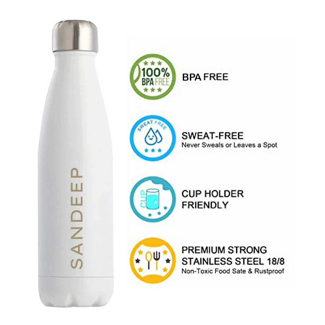 Custom Water Bottle Hot and Cold Liquids Double Insulated Thermos - 500ml - Image 16