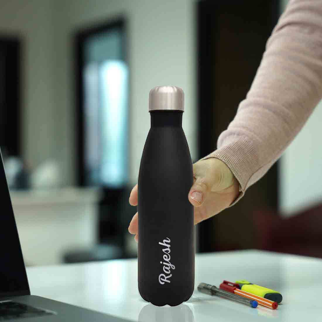 Personalized Water Bottle Insulated Stainless Steel Hot & Cold Cola Thermos - Add Name - Image 3
