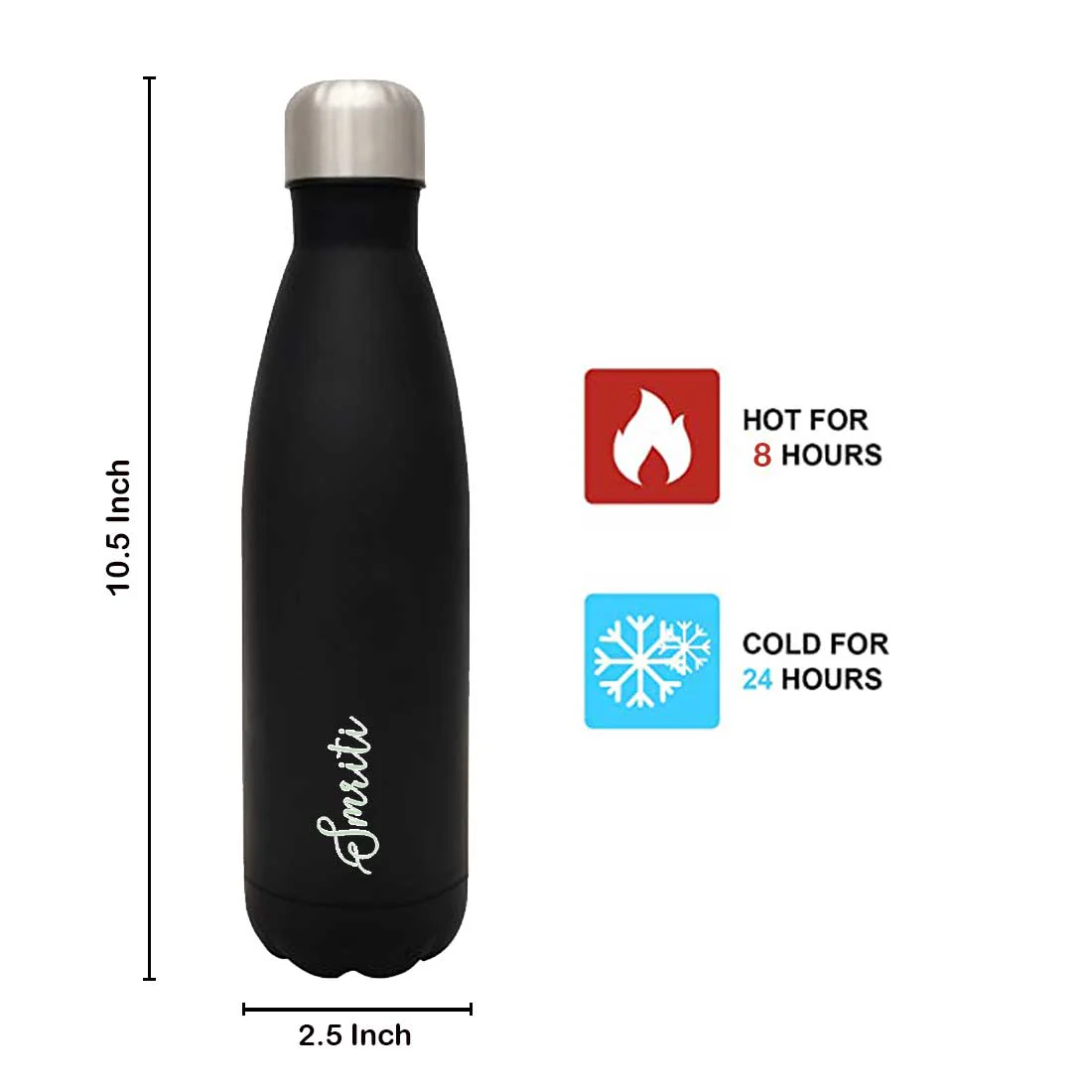 Water Bottle with Name - Personalized Stainless Steel Water Bottle - Image 6