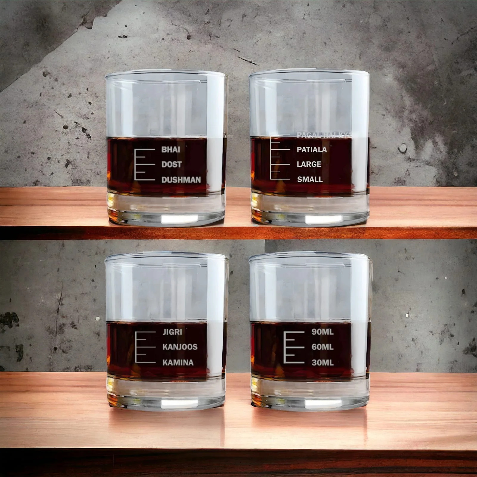 Whiskey Glasses Set Of 4 -  Anniversary Birthday Gift for Husband Bf - Funny Bar Gifts - Image 3