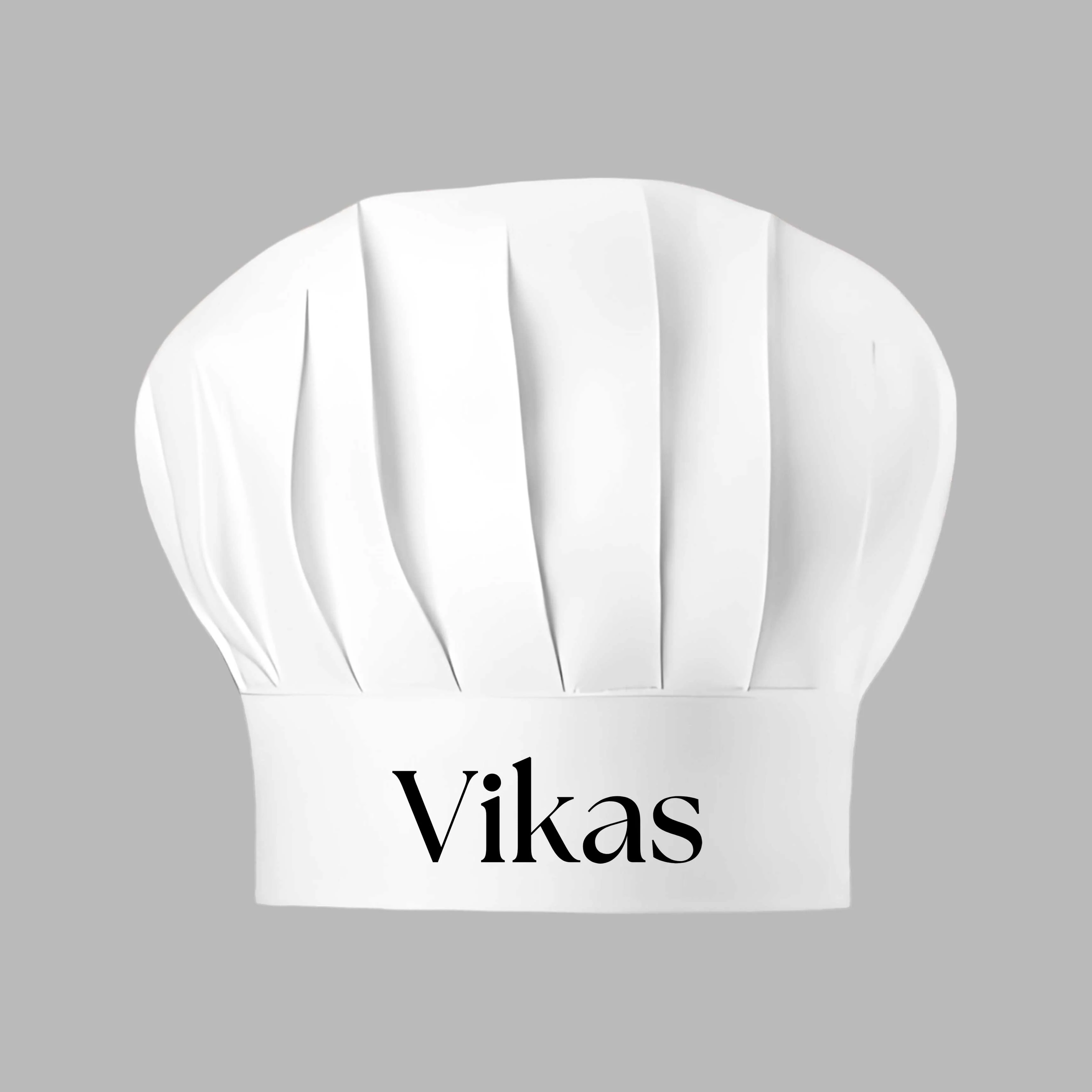 White Chef Hat - Personalize with Your Name - Image 3
