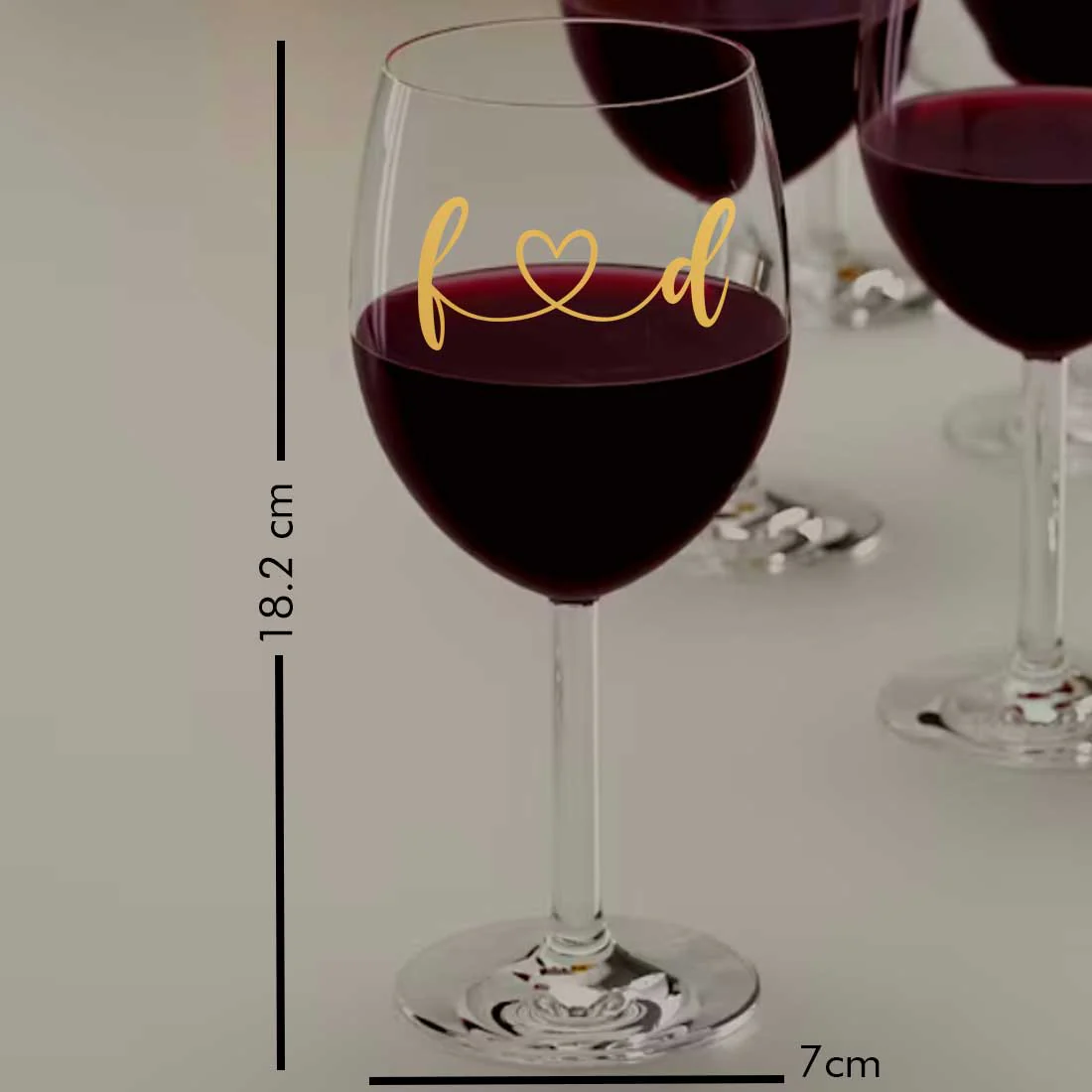 Custom Wine Glasses for Girlfriend Wife Valentines Day Anniversary Gift - Heart - Image 4