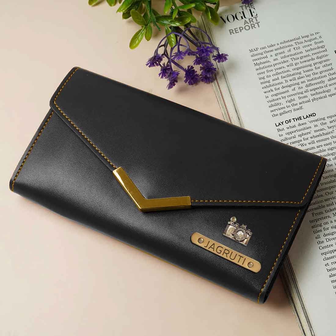 Womens Personalised Wallet with Charms - Faux Leather Clutch Purses for Ladies - Image 22