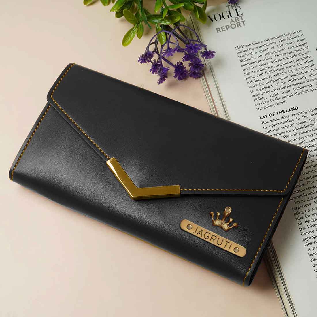 Womens Personalised Wallet with Charms - Faux Leather Clutch Purses for Ladies - Image 25