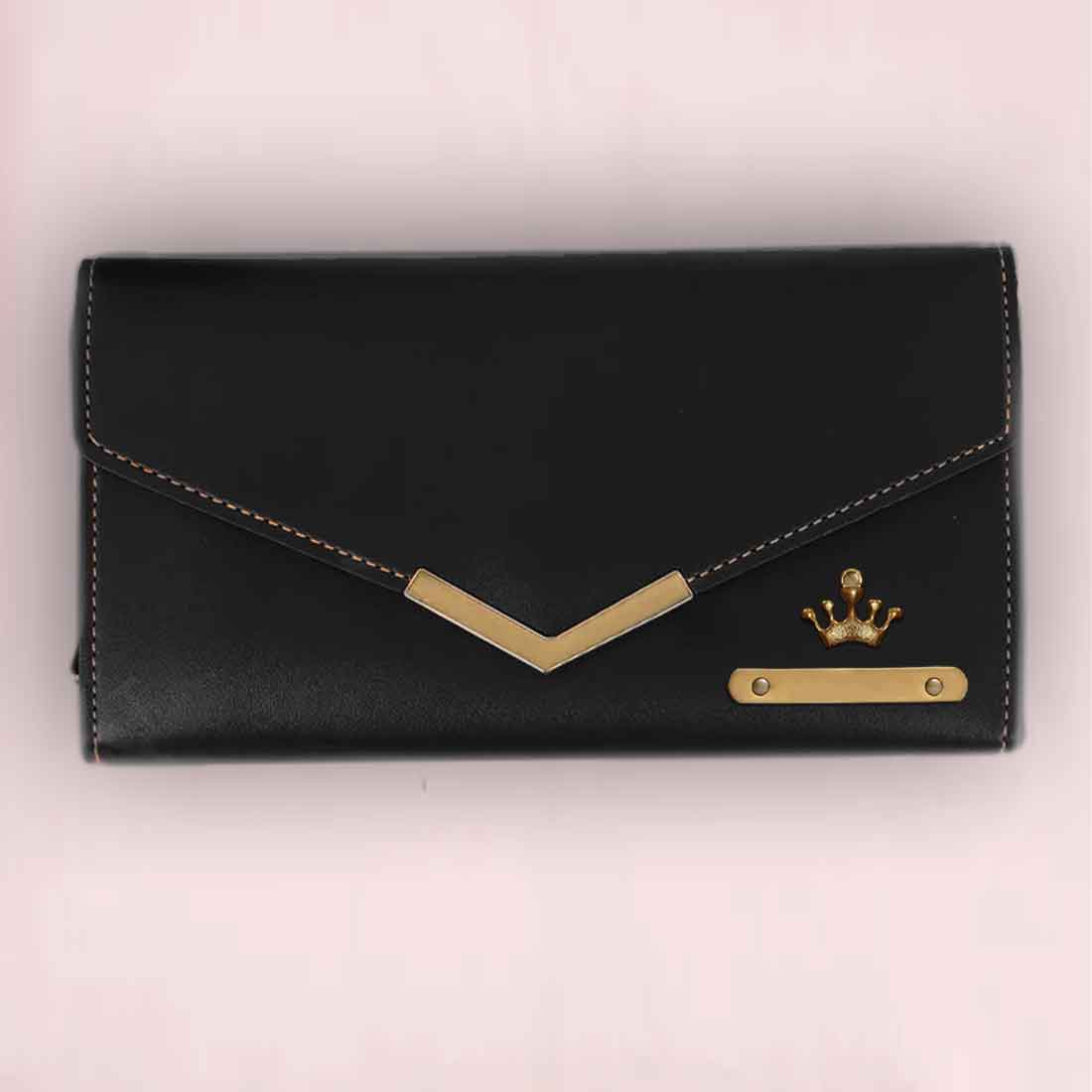 Womens Personalised Wallet with Charms - Faux Leather Clutch Purses for Ladies - Image 26