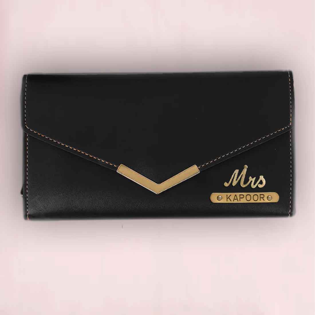 Womens Personalised Wallet with Charms - Faux Leather Clutch Purses for Ladies - Image 6