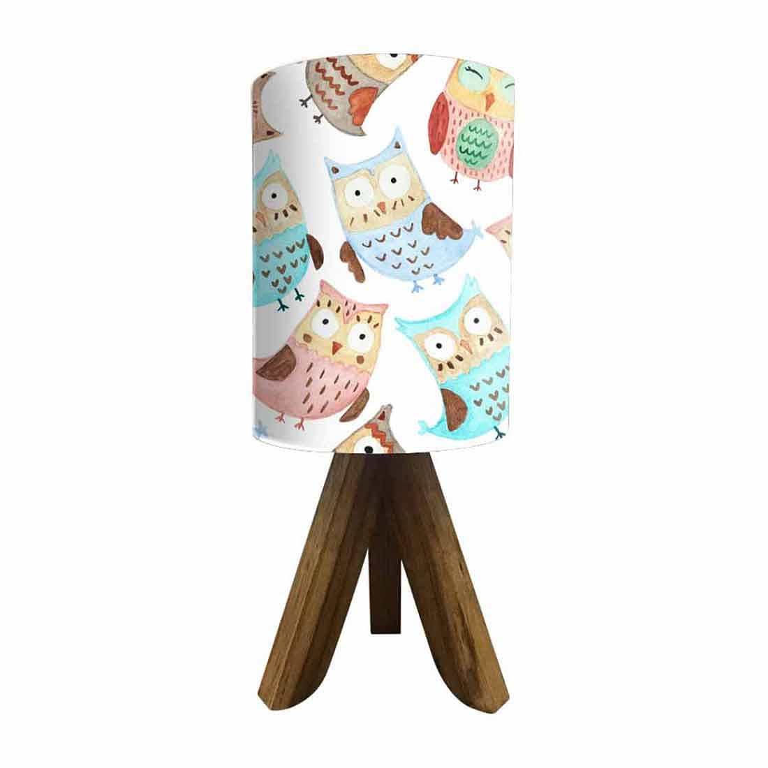 Mini Lamp for Kids Bedroom with Wooden Tripod Base-3w LED Bulb Included - Image 4