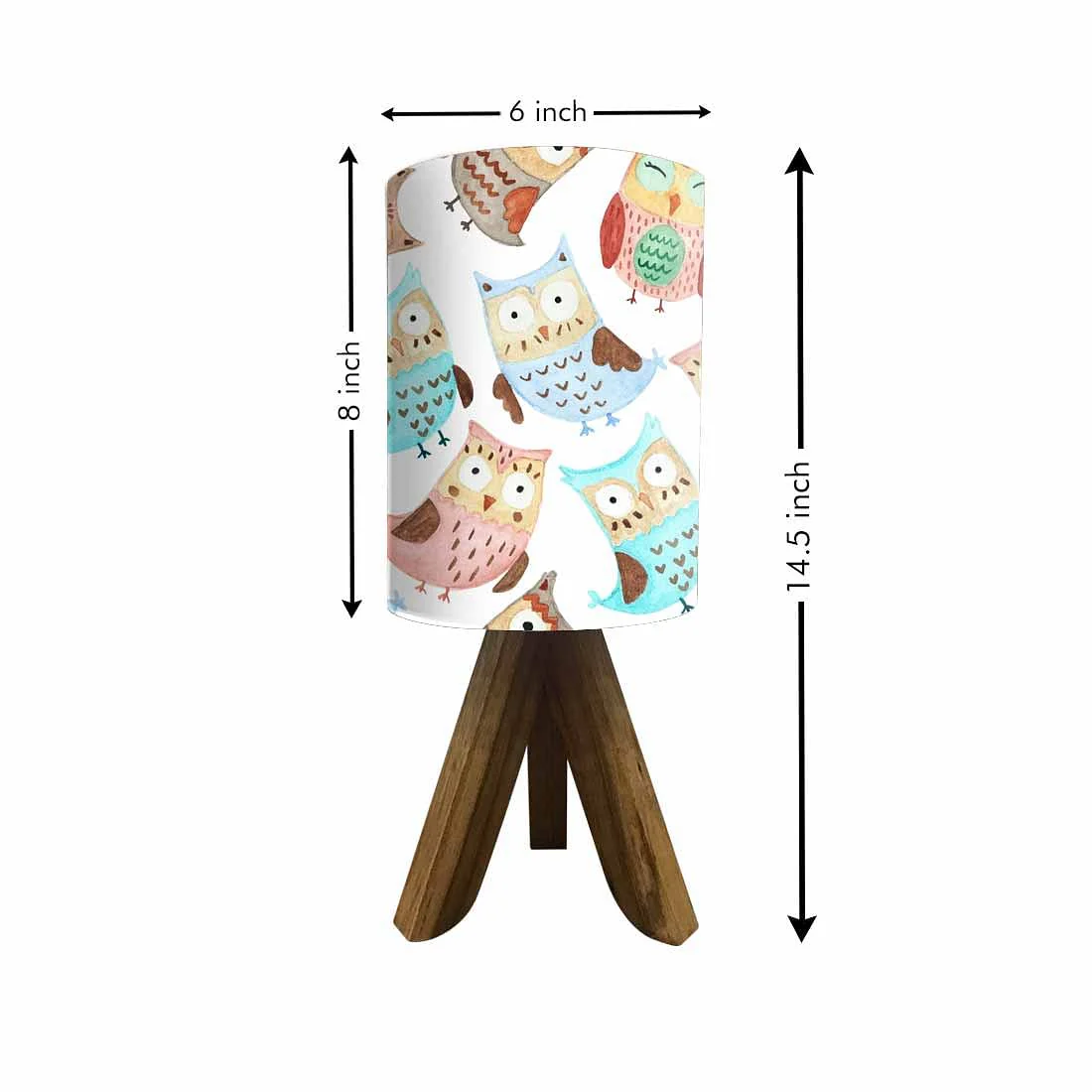 Mini Lamp for Kids Bedroom with Wooden Tripod Base-3w LED Bulb Included - Image 5