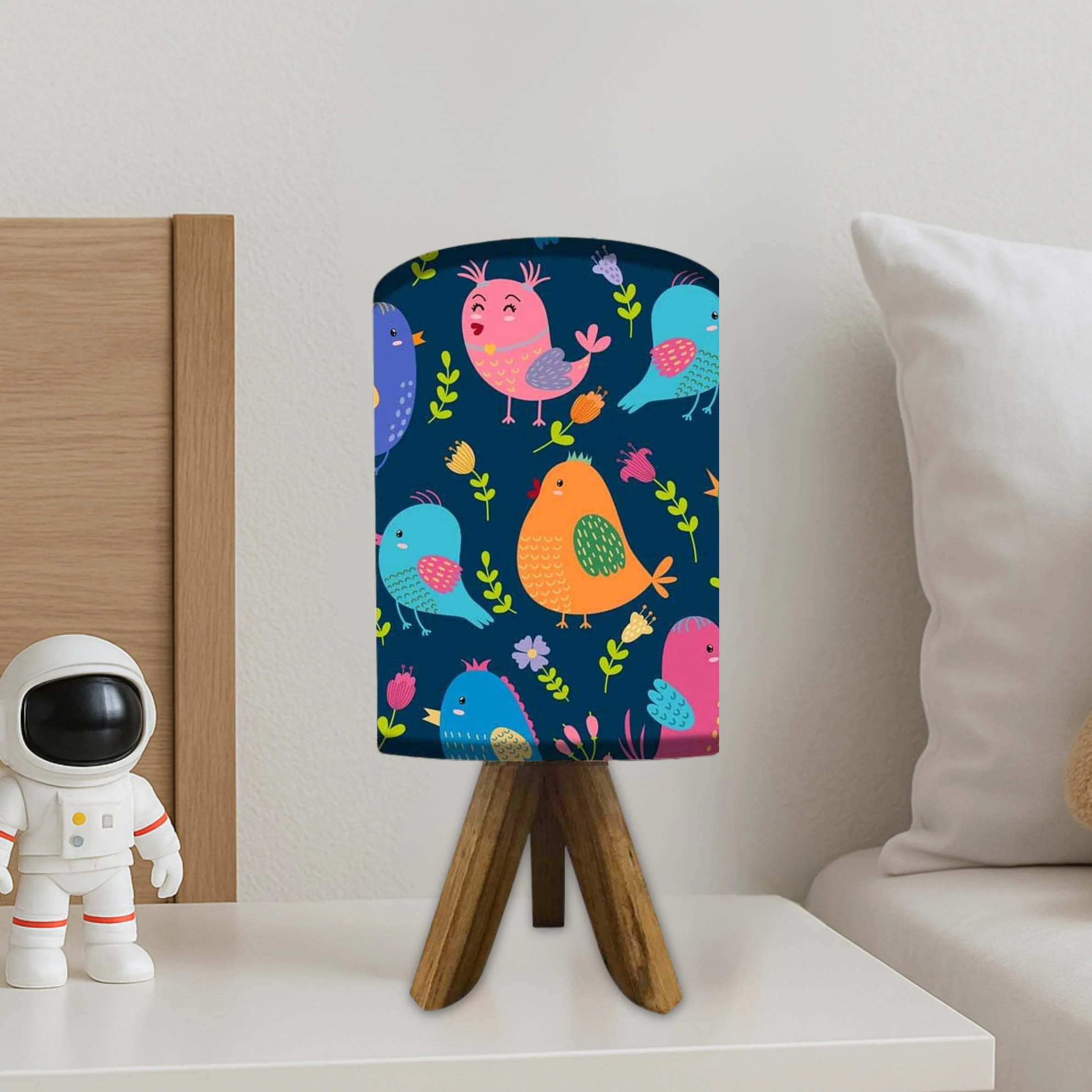 Mini Lamp for Kids Room-Wooden Tripod Light with 3w LED Bulb Included - Image 2