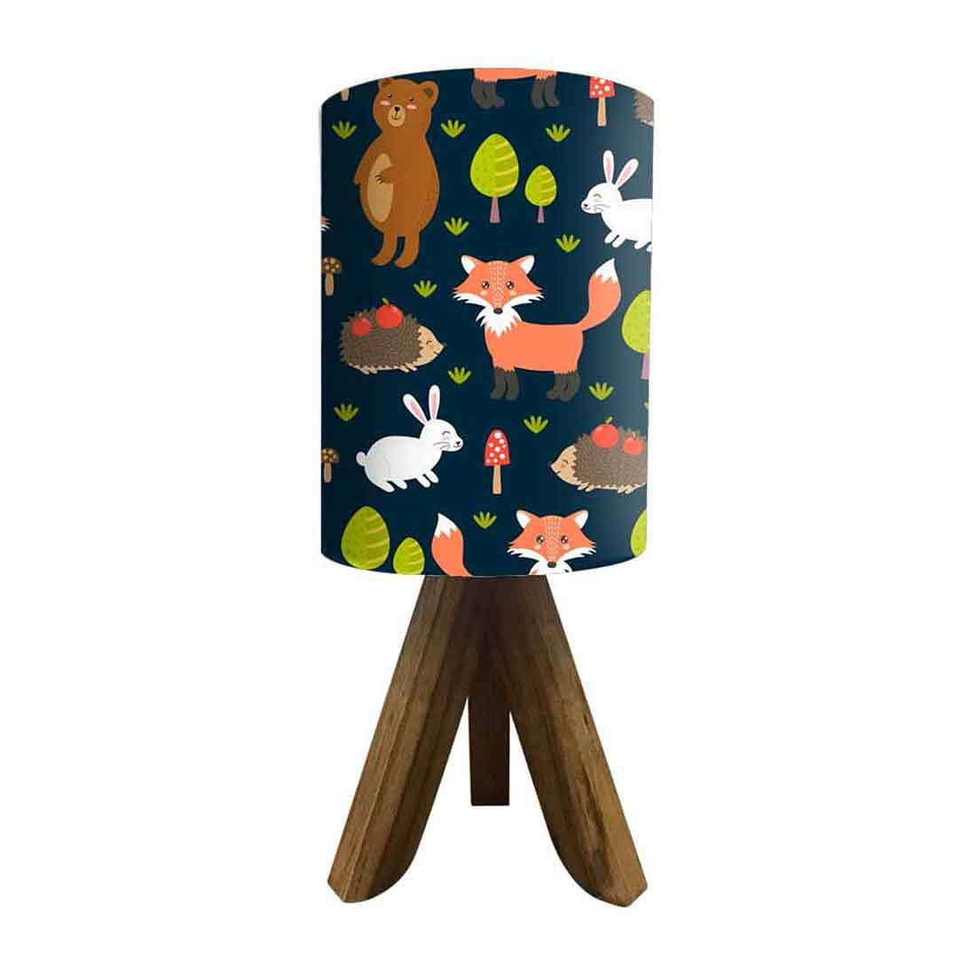 Wooden Bed Lamps For Kids-Cute Fox Bear (3W LED Bulb Included) - Image 4
