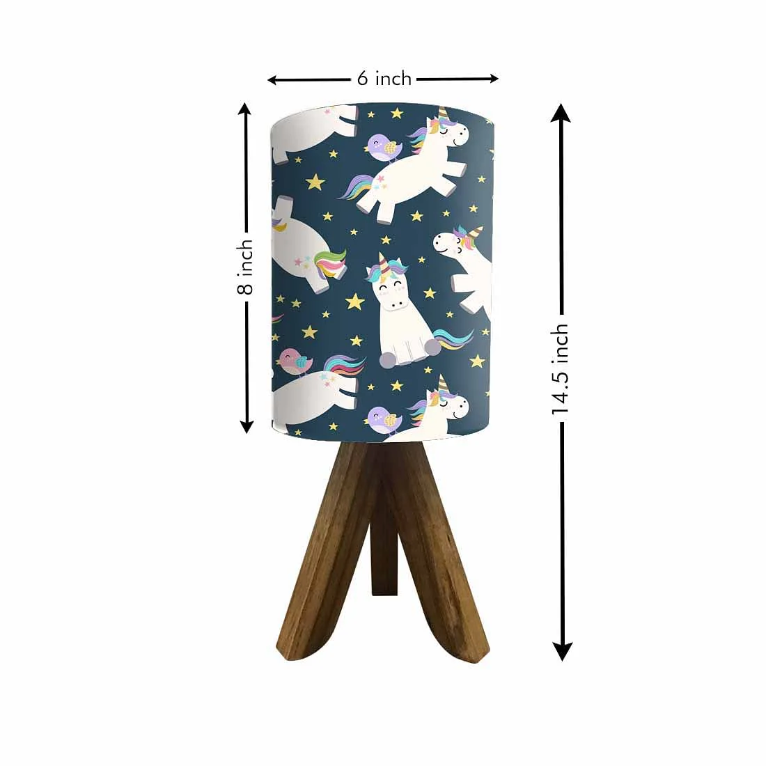 Wooden Study Lamp For Kids-White Unicorn (3W LED Bulb Included) - Image 5