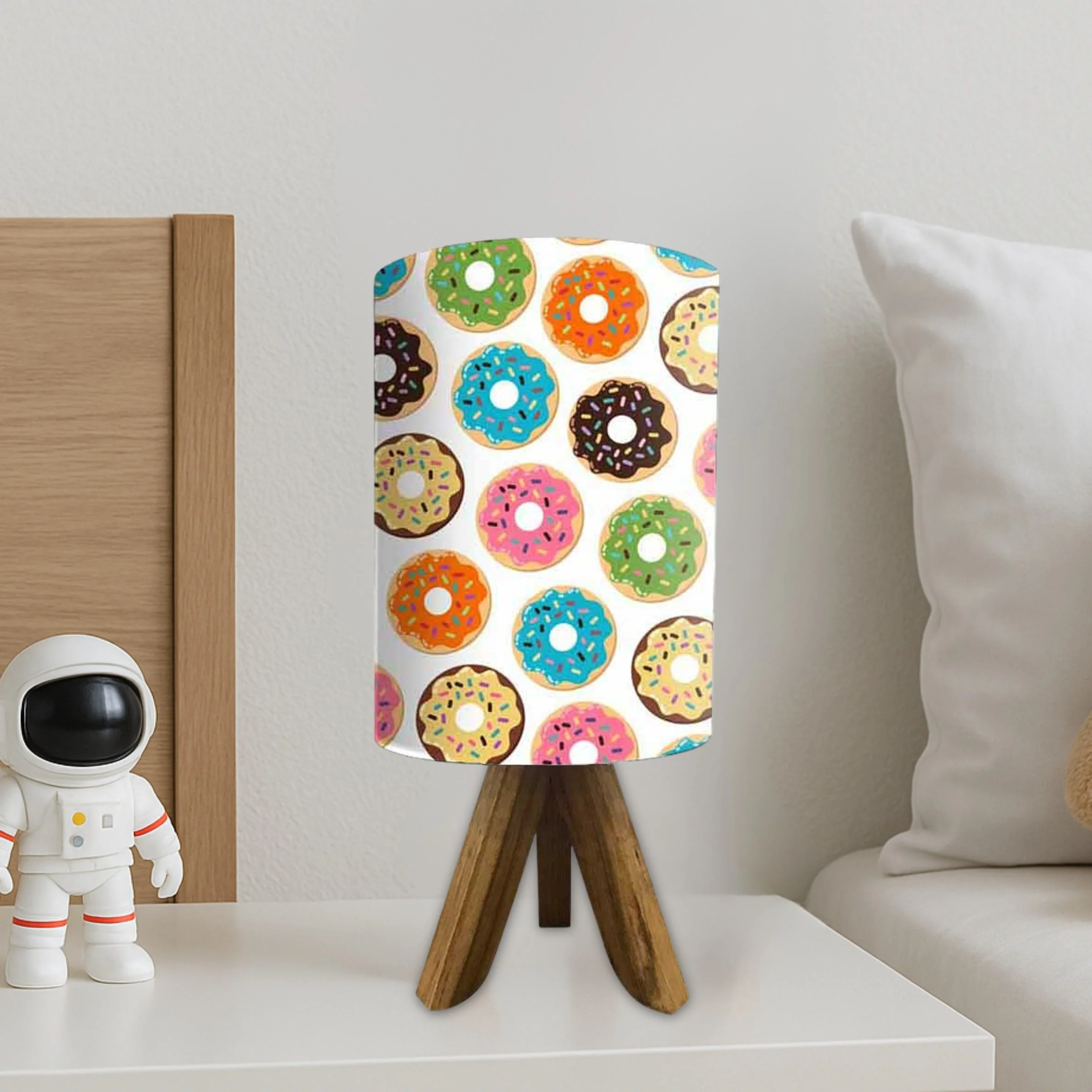 Wooden Base Lamp For Kids-Doughnut (3W LED Bulb Included) - Image 2