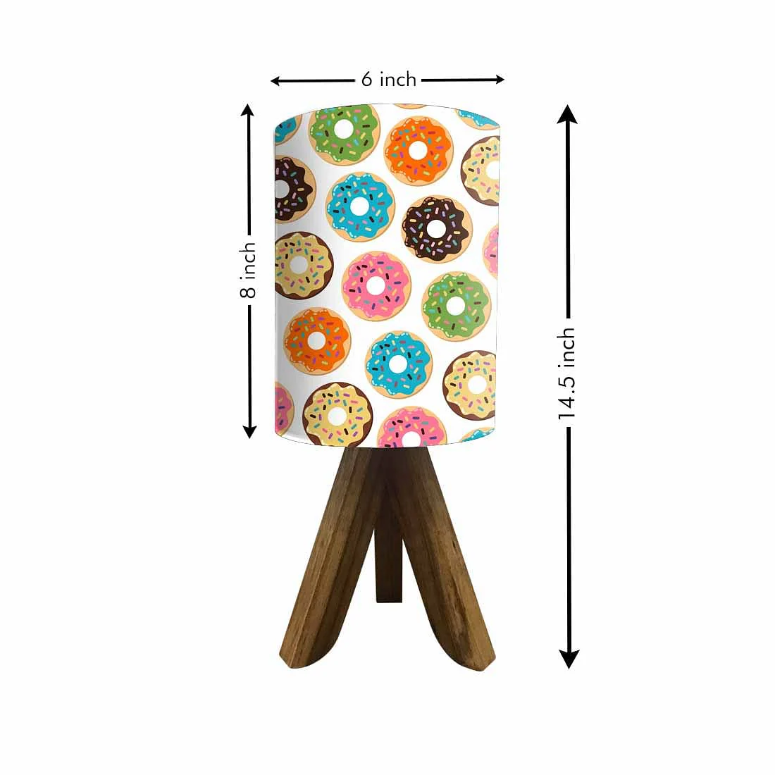 Wooden Base Lamp For Kids-Doughnut (3W LED Bulb Included) - Image 5