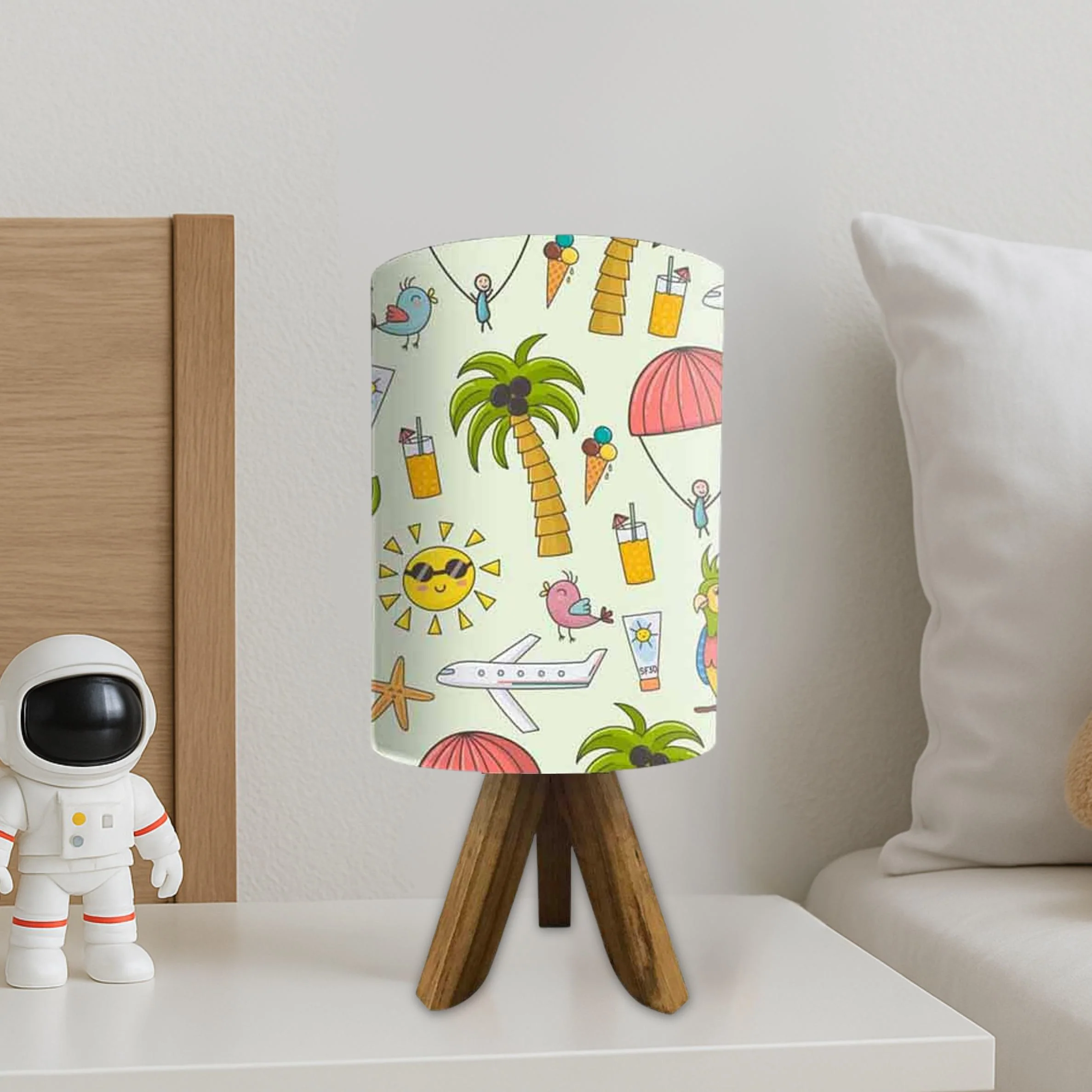 Wooden Led Lamp For Kids -Summer Collection (3W LED Bulb Included) - Image 2