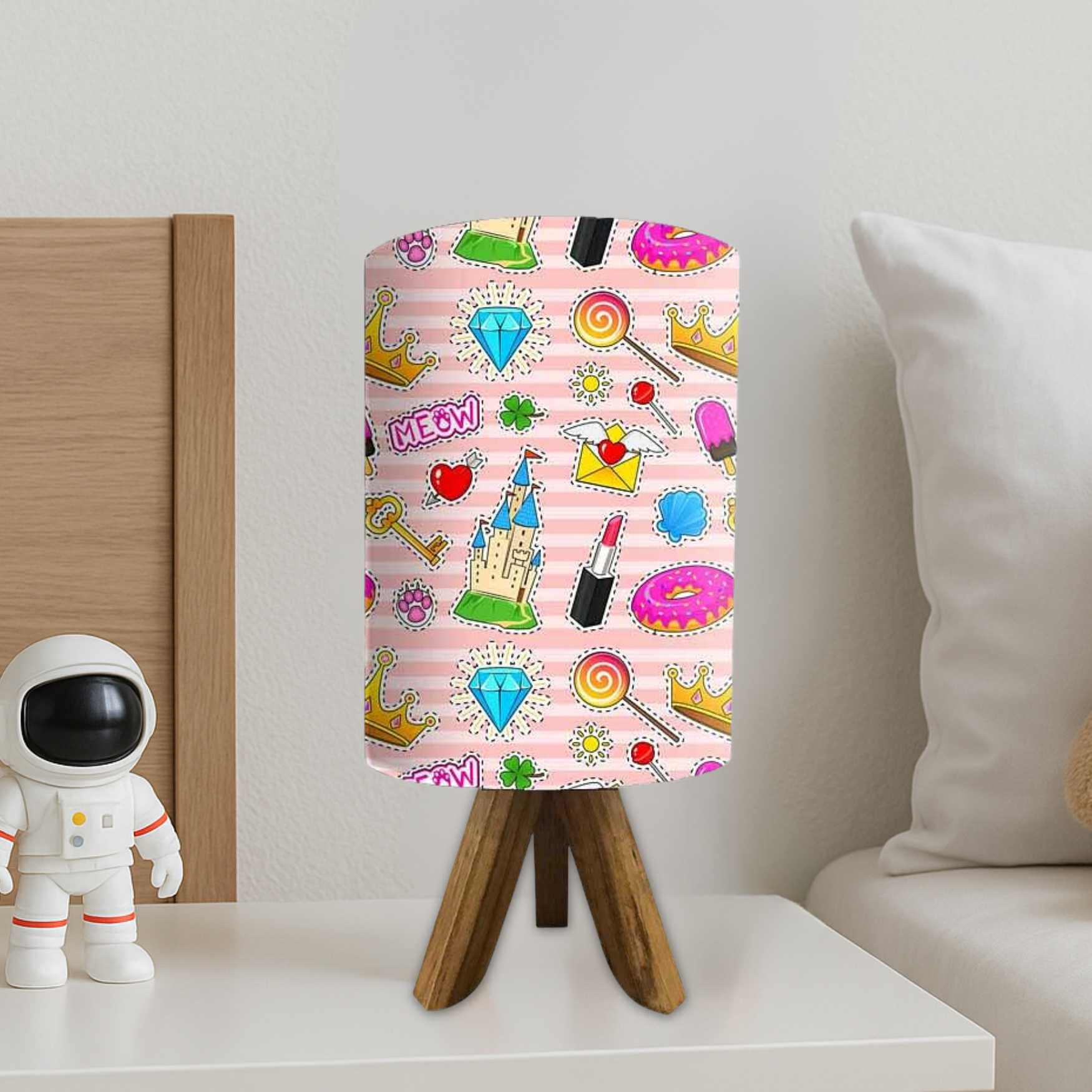Wooden Lantern Table Lamp For Bedroom-Meow (3W LED Bulb Included) - Image 2