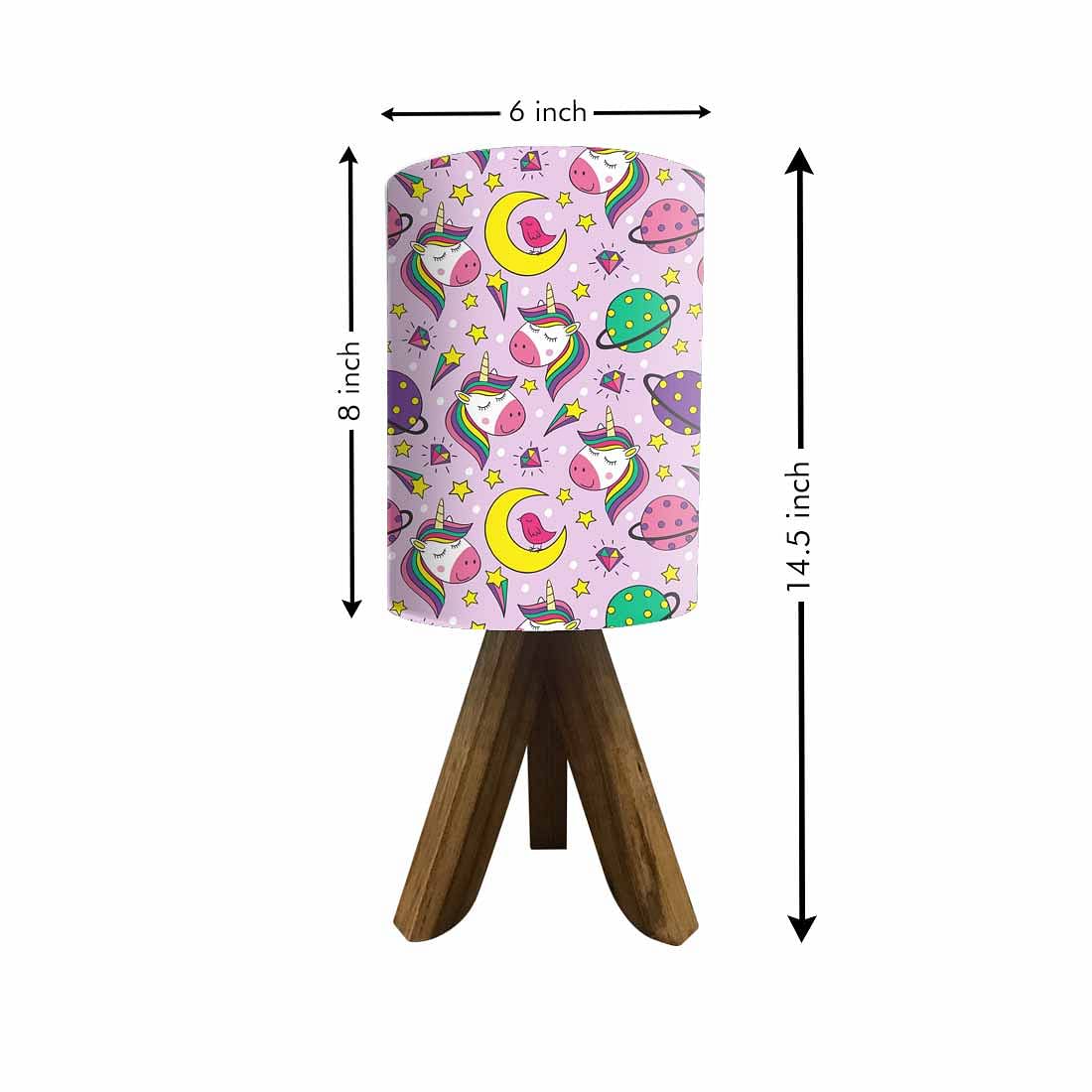Wooden Table Lamp For Bedroom-Pink Unicorn (3W LED Bulb Included) - Image 5