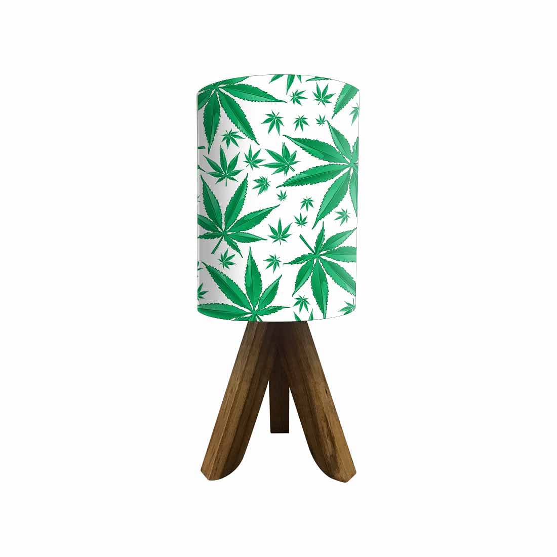 Wooden Side Table Lamps For Bedroom-Herbs Leaves (3W LED Bulb Included) - Image 2