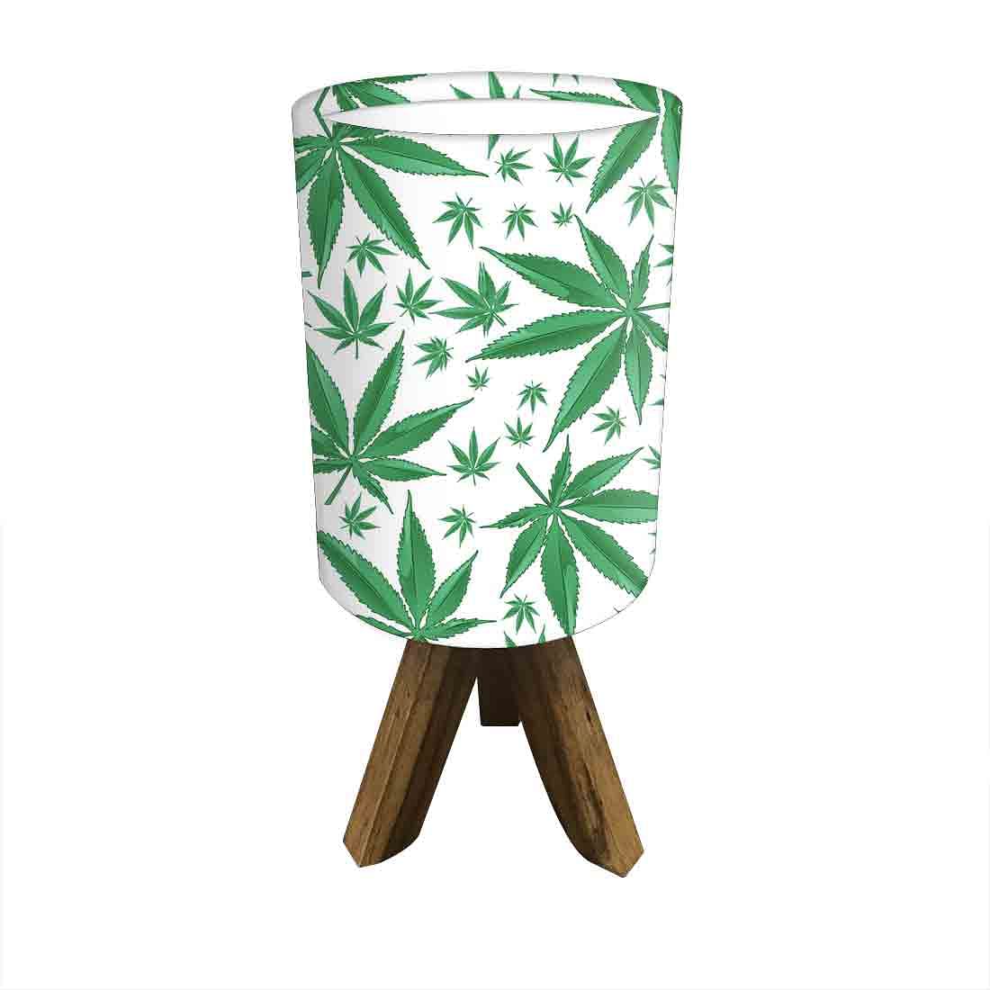 Wooden Side Table Lamps For Bedroom-Herbs Leaves (3W LED Bulb Included) - Image 4