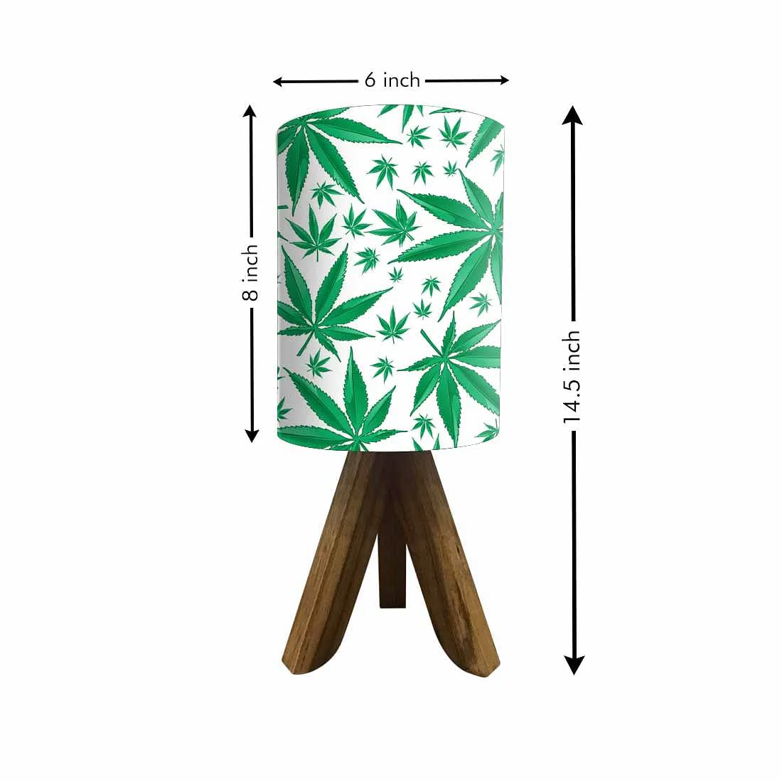 Wooden Side Table Lamps For Bedroom-Herbs Leaves (3W LED Bulb Included) - Image 5