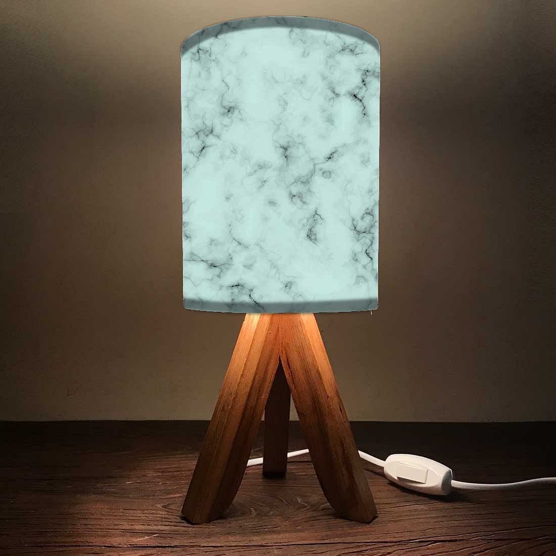 Wooden Table Lamps for living room For Bedroom-Smokes (3W LED Bulb Included)