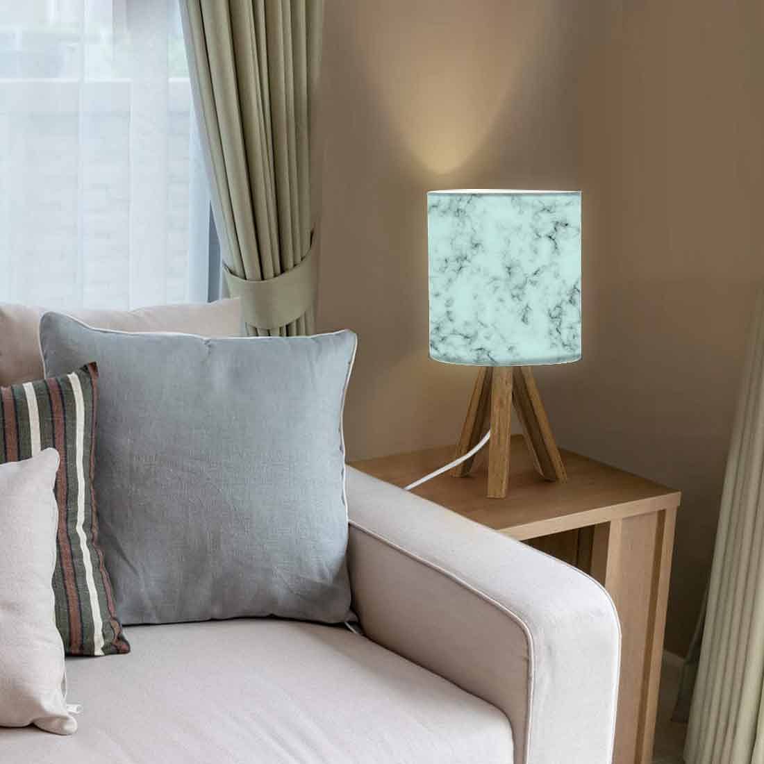 Wooden Table Lamps for living room For Bedroom-Smokes (3W LED Bulb Included) - Image 3