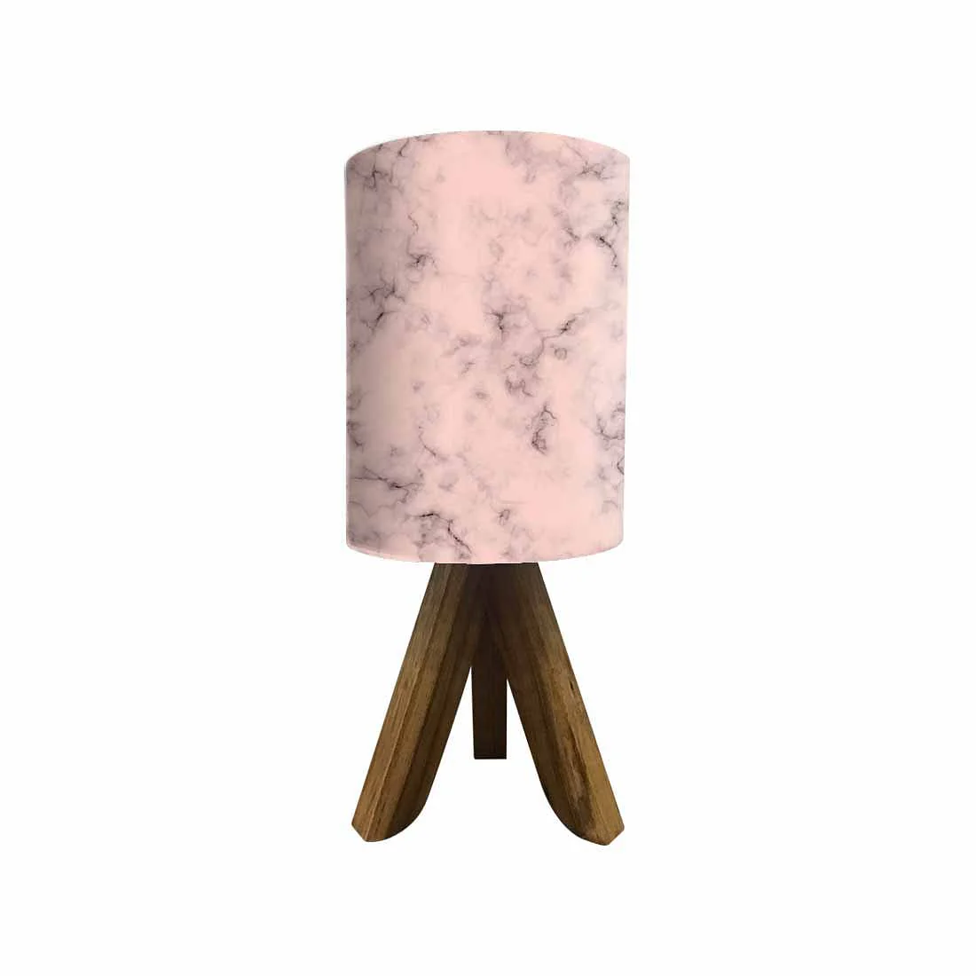 Modern Wood Table Lamp For Bedroom-Smoky Pink (3W LED Bulb Included) - Image 2