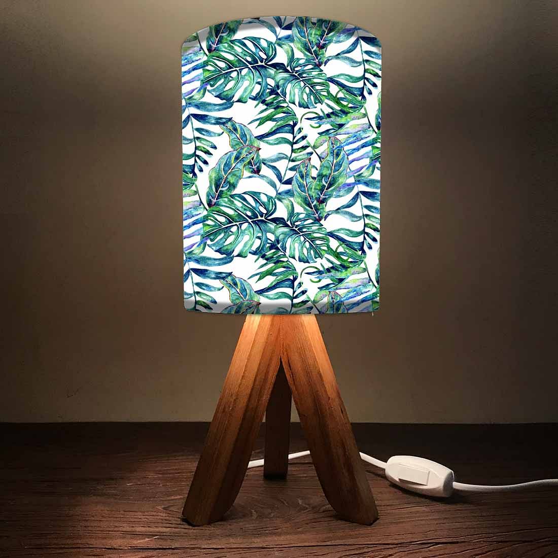 Wooden Study Table Lamp For Bedroom-Leaves (3W LED Bulb Included) - Image 2