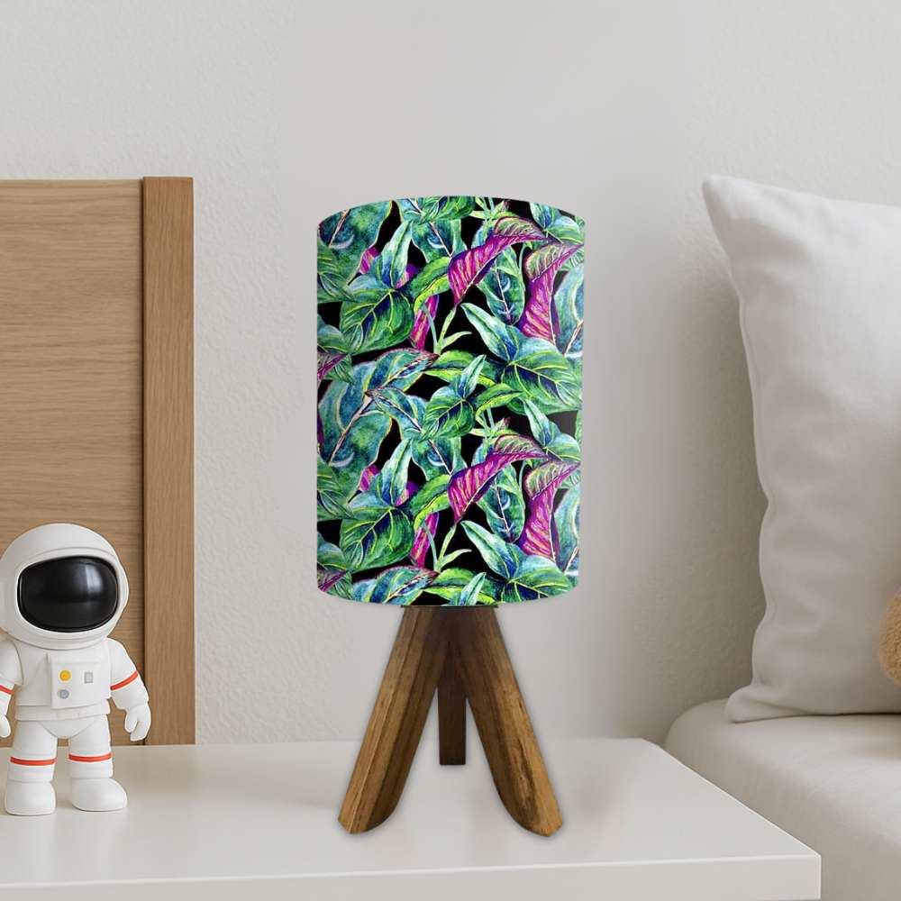 Wooden Lamp For Bedroom-Pinkish Leaves (3W LED Bulb Included) - Image 3