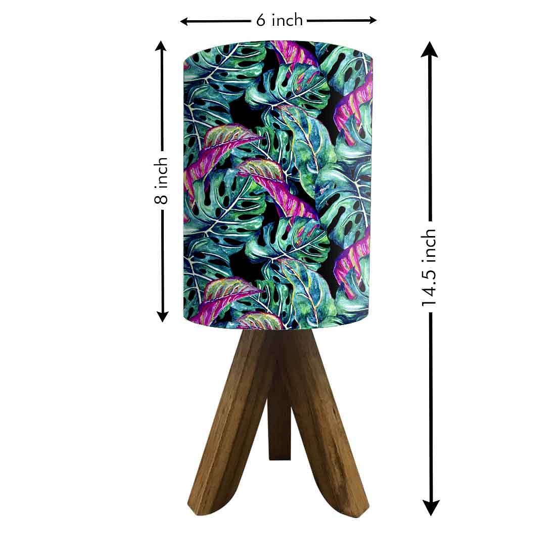 Wooden Bed Side Lamps For Bedroom-Colorful Leaves (3W LED Bulb Included) - Image 4