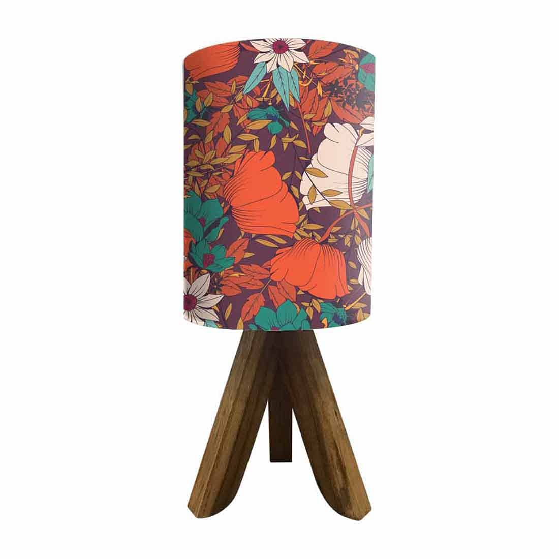 Mini Wooden Lamp Table For Bedroom Living Room-Elegance Orange (3W LED Bulb Included) - Image 4