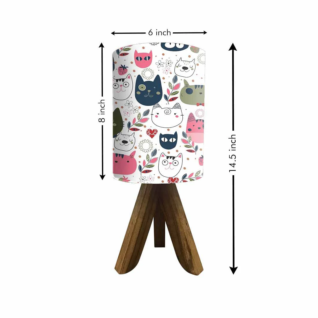 Wooden Stick Lamp For Bedroom-Cute Cats (3W LED Bulb Included) - Image 5