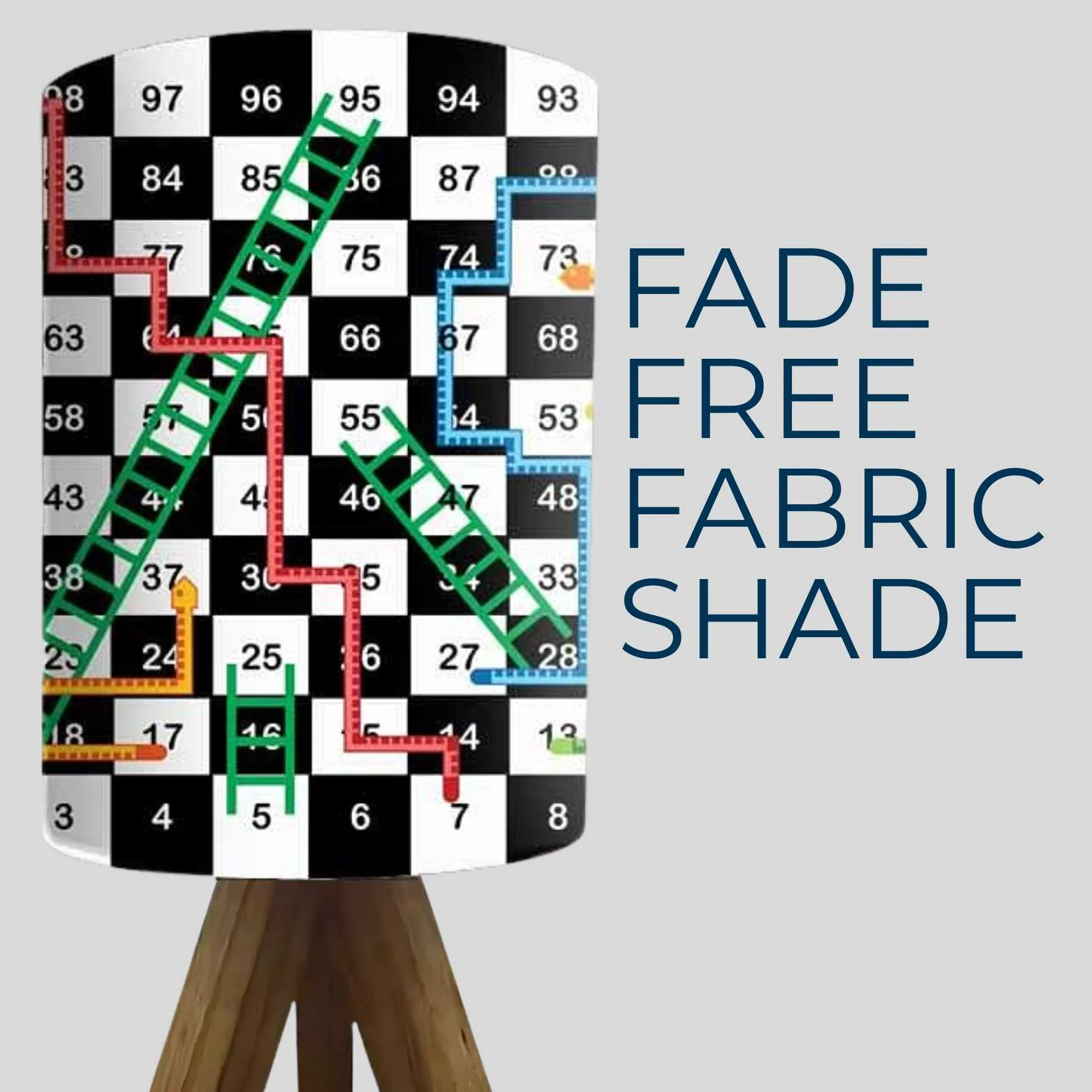 Natural Wood Table Lamp For Bedroom - Snake & Ladder (3W LED Bulb Included) - Image 3